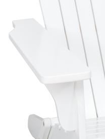 Fauteuil lounge de jardin en bois d'acacia, blanc Charlie, Bois d'acacia massif, huilé et laqué, Blanc, larg. 93 x prof. 74 cm