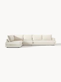 Canapé d'angle XL Tribeca, Tissu blanc crème, larg. 405 x prof. 228 cm, méridienne à gauche