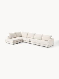 XL-Ecksofa Tribeca, Bezug: 100 % Polyester Der hochw, Gestell: Massives Kiefernholz, Webstoff Cremeweiss, B 405 x T 228 cm, Eckteil links