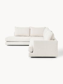 Canapé d'angle XL Tribeca, Tissu blanc crème, larg. 405 x prof. 228 cm, méridienne à gauche