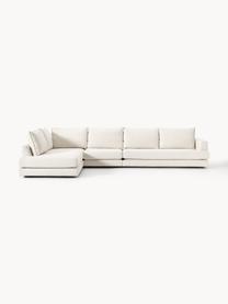 XL-Ecksofa Tribeca, Bezug: 100 % Polyester Der hochw, Gestell: Massives Kiefernholz, Webstoff Cremeweiss, B 405 x T 228 cm, Eckteil links