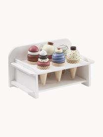 Stand de glace en bois Kids' Hub, 7 élém., Bois Schima, MDF, laqué, Blanc, multicolore, larg. 26 x haut. 17 cm