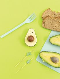 Zout- en peperstrooierset Avocado, 2-delig, Porselein, Groen, geel, bruin, B 9 x H 5 cm