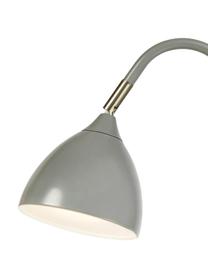 Große verstellbare Wandleuchte Valencia mit Stecker, Lampenschirm: Metall, lackiert, Diffusorscheibe: Kunststoff, Dekor: Metall, Grau, T 40 x H 28 cm