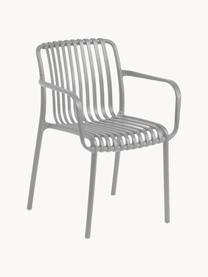 Zahradní židle s područkami Isabellini, Umělá hmota, Světle šedá, Š 54 cm, H 49 cm
