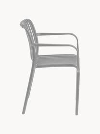 Chaise de jardin à accoudoirs Isabellini, Plastique, Gris, larg. 54 x prof. 49 cm