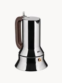 Kaffeekocher 9090 für eine Tasse, Korpus: Edelstahl 18/10, hochglan, Griff: Kunststoff, Silberfarben, Dunkelbraun, Ø 10 x H 15 cm