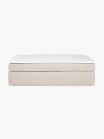 Cama continental Enya, Patas: plástico Este producto es, Tejido beige, An 160 x L 200 cm, dureza H3