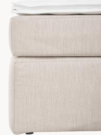 Cama continental Enya, Patas: plástico Este producto es, Tejido beige, An 160 x L 200 cm, dureza H3