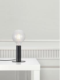 Lampada da tavolo in metallo Dean, Base della lampada: ottone verniciato, Nero, Ø 13 x Alt. 15 cm