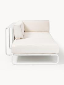 Sofá lounge modular rinconera para exterior Caio, Tapizado: 100% poliéster Alta resis, Estructura: aluminio, Blanco Off White, blanco, An 305 x F 115 cm