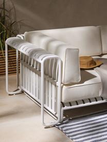 Modulares Garten-Loungesofa Caio, Bezug: 100 % Polyester Der hochw, Gestell: Aluminium, Off White, Weiß, B 305 x T 115 cm