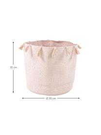 Cesta Heloise, Algodón, Rosa, Ø 35 x Al 35 cm