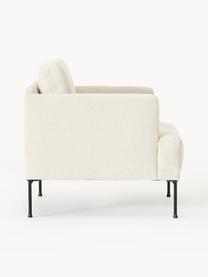 Fauteuil Fluente, Tissu blanc cassé, larg. 74 x prof. 85 cm