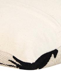 Gewebte Kissenhülle Cancun, 100% Baumwolle, Schwarz, Hellbeige, B 45 x L 45 cm