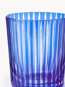 Waterglazen Cobalt, set van 6, Glas, Blauw, lila, Ø 9 x H 10 cm, 250 ml