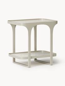 Table de chevet aspect travertin Bella, Aspect travertin beige clair, larg. 55 x haut. 55 cm