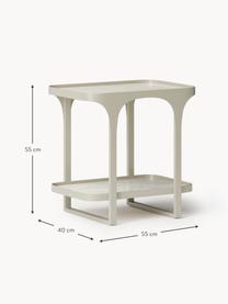 Table de chevet aspect travertin Bella, Aspect travertin beige clair, larg. 55 x haut. 55 cm