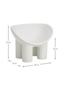 Designer Sessel Roly Poly, Polyethylen, im Rotationsgussverfahren hergestellt, Hellgrau, B 84 x T 57 cm