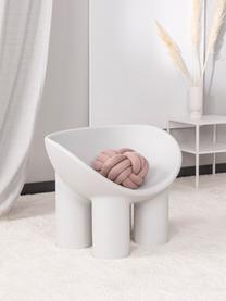 Design fauteuil Roly Poly in lichtgrijs, Polyethyleen, vervaardigd volgens het rotatiegietprocédé, Lichtgrijs, B 84 x H 57 cm
