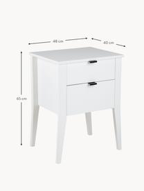Noční stolek Sleepy, Bílá, Š 48 cm, V 65 cm