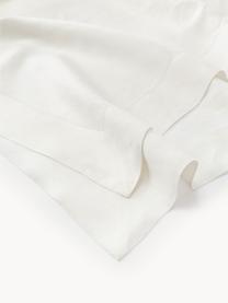 Nappe pur lin avec ourlet Alanta, Blanc cassé, 2-4 personnes (long. 120 x larg. 120 cm)