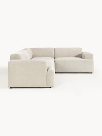 Großes Ecksofa Melva (4-Sitzer), Bezug: 100 % Polyester Der strap, Gestell: Massives Kiefern- und Fic, Füße: Kunststoff Dieses Produkt, Webstoff Hellbeige, B 339 x T 220 cm, Eckteil rechts