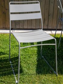 Sedia impilabile da giardino in metallo grigio Lina, Grigio, Larg. 47 x Prof. 55 cm