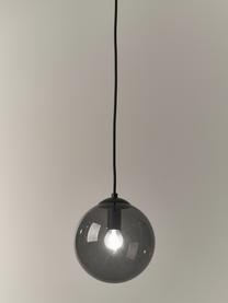 Kugel-Pendelleuchte Beth aus Glas, Lampenschirm: Glas, Grau, Schwarz, Ø 30 cm