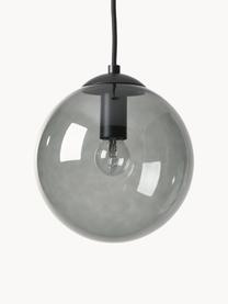 Kugel-Pendelleuchte Beth aus Glas, Lampenschirm: Glas, Grau, Schwarz, Ø 30 cm