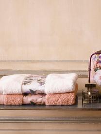 Handdoek Matiss in verschillende formaten, met hoog-laag patroon met bloemen, 97% katoen 3% polyester, Crèmewit, multicolour, Handdoek, B 60 x L 100 cm