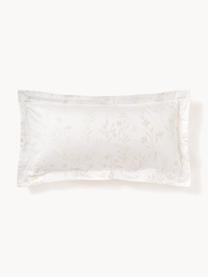 Povlak na polštář z bavlněného saténu s žakárovým vzorem Hurley, Krémově bílá, světle béžová, Š 40 cm, D 80 cm