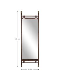 Miroir incliné sur pied Riva, Brun foncé, larg. 60 x haut. 180 cm