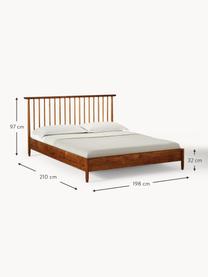 Cama de madera de pino Windsor, con cabecero, Madera de pino macizo

Este producto está hecho de madera de origen sostenible y con certificación FSC®., Madera de pino clara, An 140 x L 200 cm