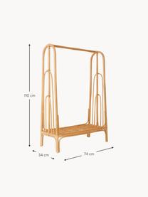 Detský stojan na šaty z ratanu Rainbow, 100 % ratan, Béžová, Š 74 x V 110 cm
