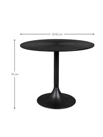 Okrągły stół do jadalni Hypnotising, Aluminium lakierowane, Czarny, Ø 92 x W 76 cm