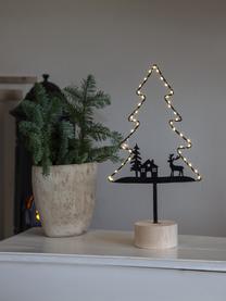 Svetelná LED dekorácia Glimta, Čierna, svetlé drevo, Š 21 x V 40 cm