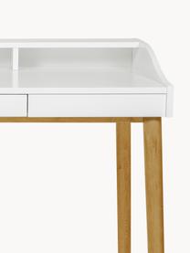 Bureau Lindenhof, Blanc, chêne, larg. 120 x prof. 60 cm