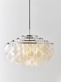 Design závěsné svítidlo Fun, Stříbrná, tlumeně bílá, Ø 57 cm, V 38 cm