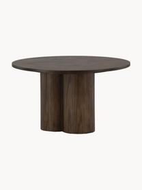 Runder Holz-Couchtisch Olivia, Mitteldichte Holzfaserplatte (MDF), Holz, dunkel lackiert, Ø 80 cm