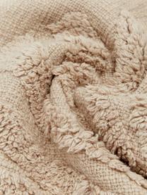 Baumwoll-Kissenhülle Ilari mit Hoch-Tief-Struktur, 100% Baumwolle, Beige, B 45 x L 45 cm