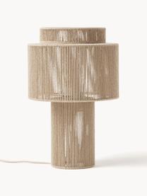 Lampe à poser en fils de lin Lace, Fibres naturelles, Beige, Ø 25 x haut. 38 cm