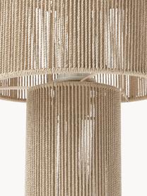 Lámpara de mesa de lino Lace, Fibra natural, Beige, Ø 25 x Al 38 cm