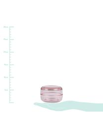 Aufbewahrungsdose Caroline, Glas, Pink, transparent, Ø 9 x H 6 cm