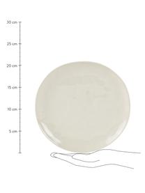 Plato postre Loga, 2 uds., Gres con glaseado craquelado, Blanco crudo, Ø 21 cm