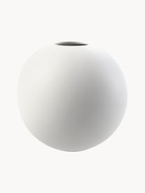 Jarrón esfera artesanal Ball, Ø 10 cm, Cerámica, Blanco, Ø 10 x Al 10 cm