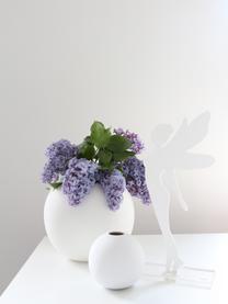 Ručne vyrobená guľatá váza Ball, V 10 cm, Keramika, Biela, Ø 10 x V 10 cm