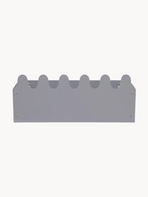 Estante de pared de metal Sinus, Metal con pintura en polvo, Gris, An 39 x Al 16 cm