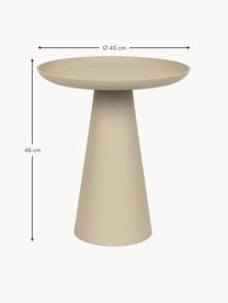 Table d'appoint en métal Ringar, Aluminium, revêtement par poudre, Beige clair, Ø 40 x haut. 46 cm