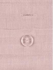 Pościel lniana z efektem sprania Nature, Blady różowy, 135 x 200 cm + 1 poduszka 80 x 80 cm